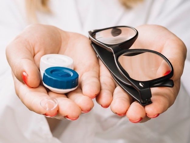 eyeglass with hand customer support