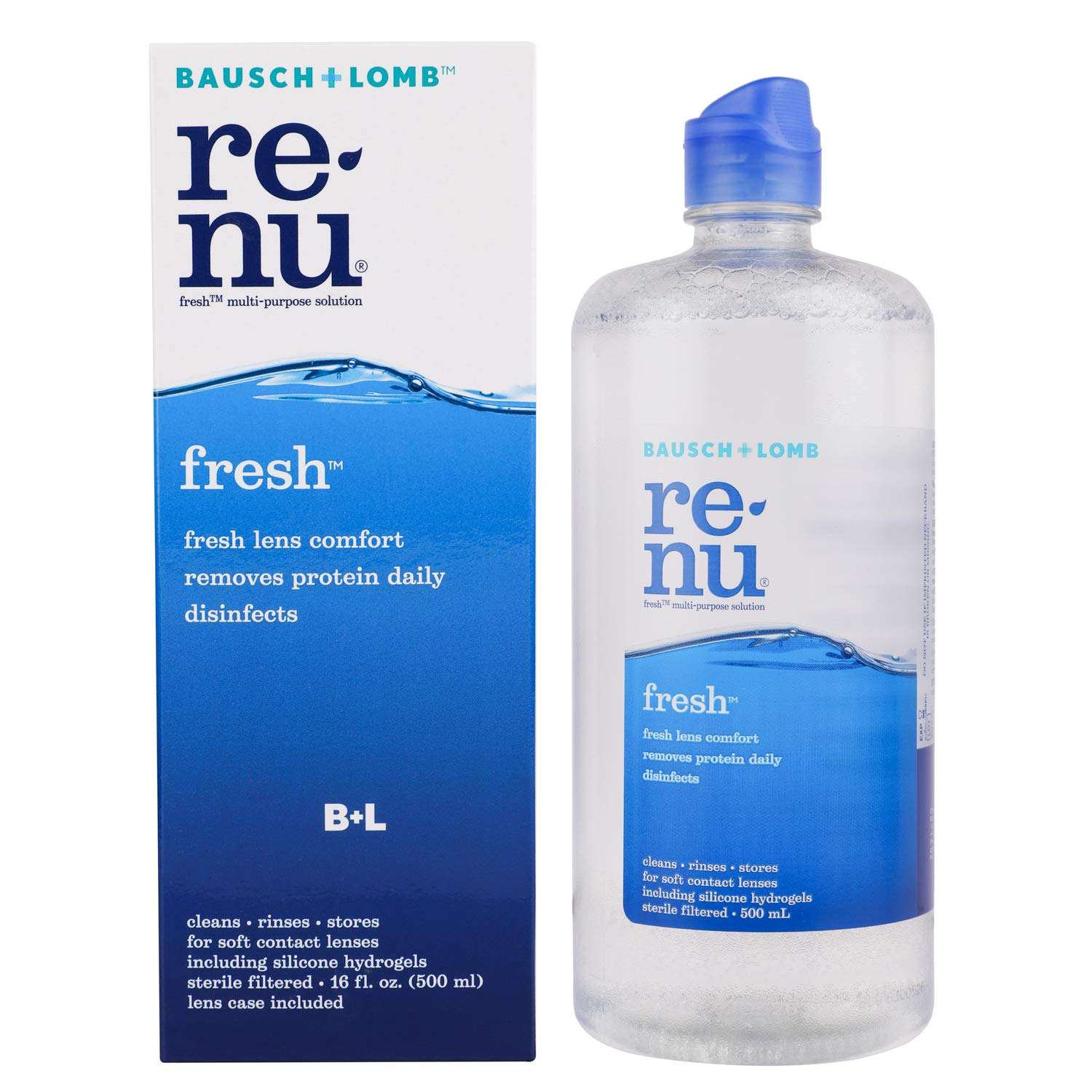 Bausch & Lomb Renu Fresh Multi Purpose Contact Lens Cleaning Solution 500ML