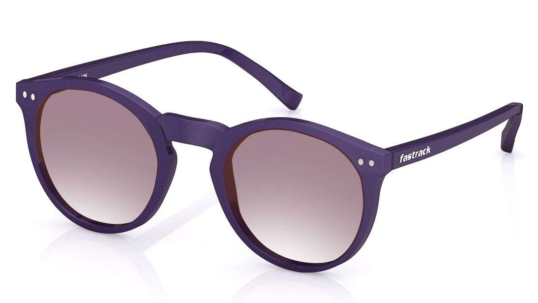 Fastrack Purple Round Sunglass (P383PR11|49)